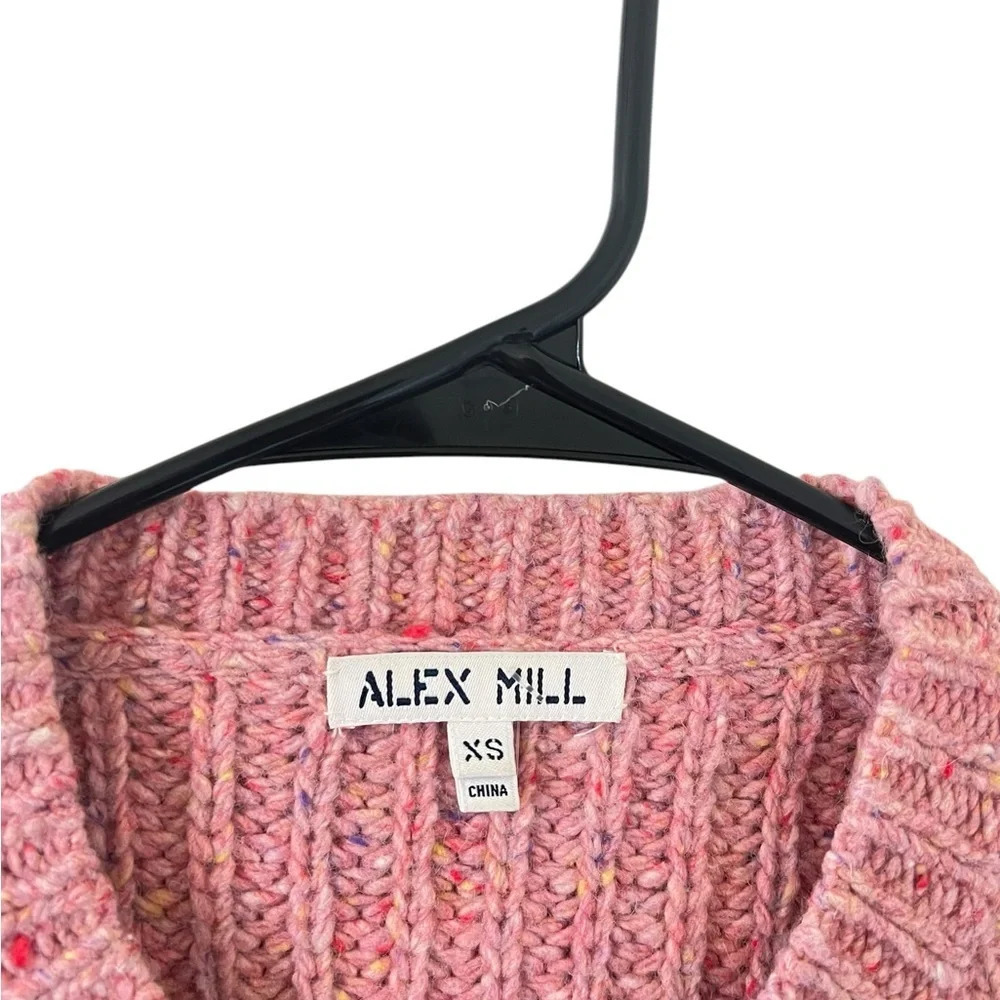 Alex Mill Side Button Aran Cable Knit Merino Wool Sweater - Picture 6 of 9